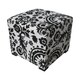 preview thumbnail 1 of 2, Sole Designs Black/ White Square Tufted Ottoman