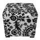preview thumbnail 2 of 2, Sole Designs Black/ White Square Tufted Ottoman
