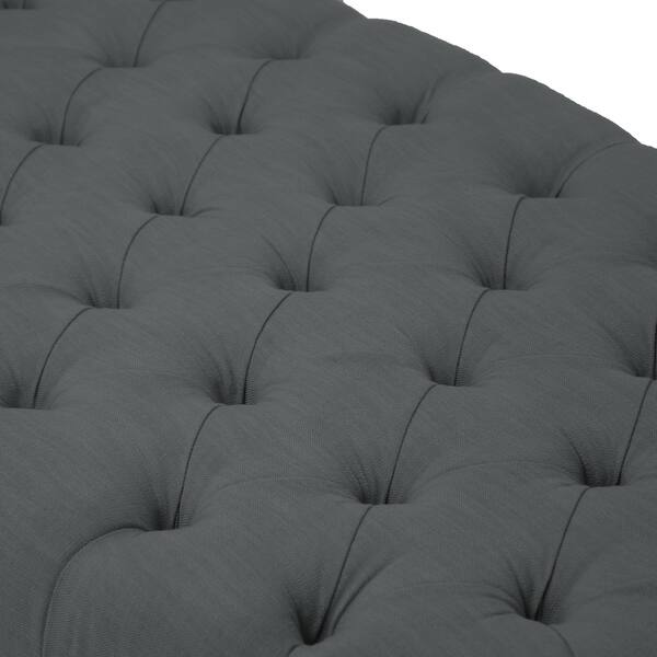Baxton Studio Brighton Beige Linen Modern Tufted Ottoman Baxton Studio Brighton Beige Linen Modern Tufted Ottoman