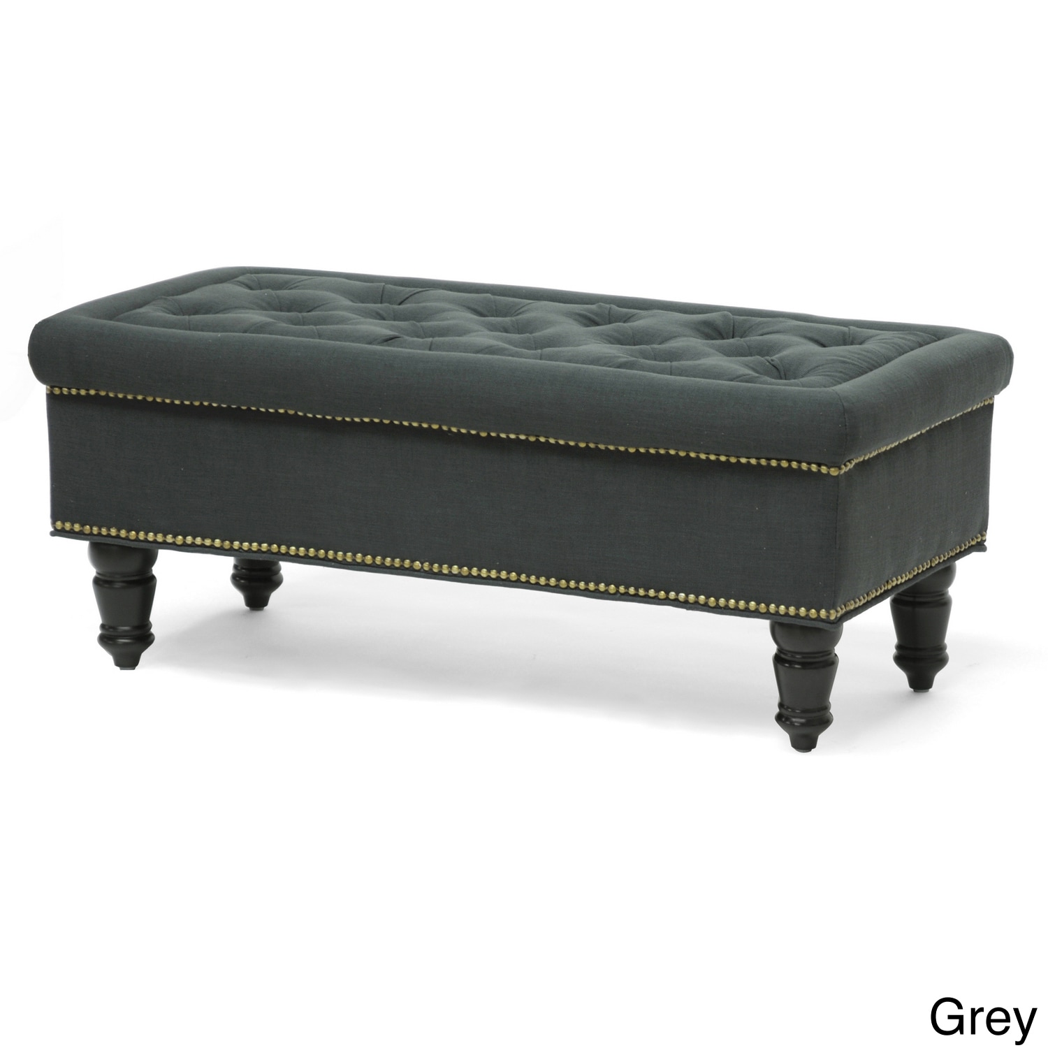 Baxton Studio Whitby Linen Modern Tufted Ottoman