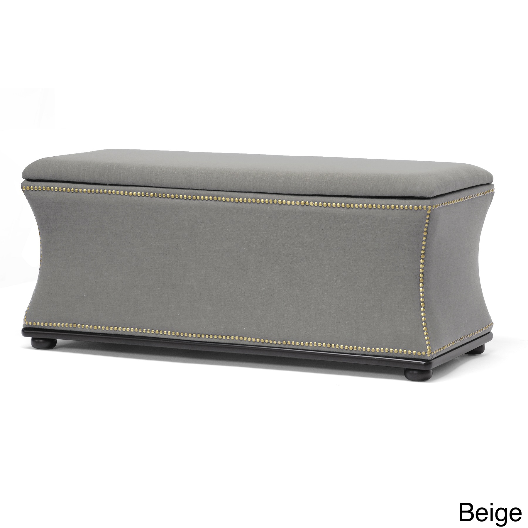 Baxton Studio Liverpool Linen Modern Storage Ottoman And Bench