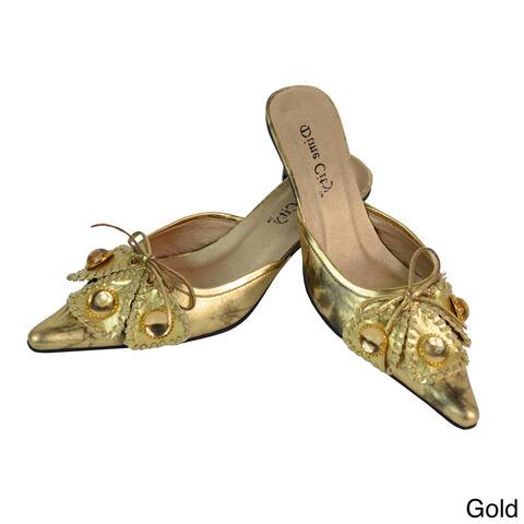 DimeCity Women's 'Menara' Metallic Embellished Slip-on Shoes
