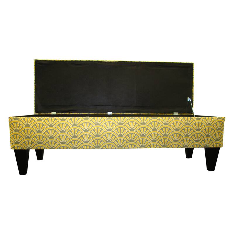 Brooke Bonjour Designer 10-button Tufted Storage Bench