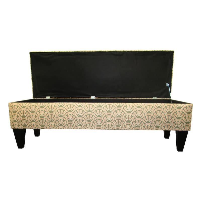 Brooke Bonjour Designer 10-button Tufted Storage Bench