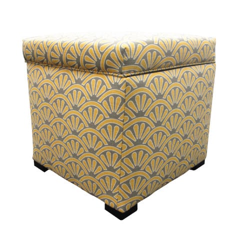 Tami Bonjour Upholstered Storage Ottoman - Yellow