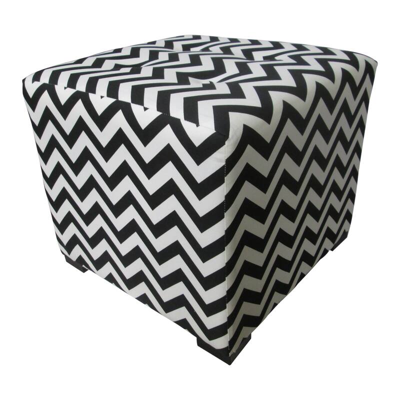 Merton Zig Zag 4-button Tuft Square Ottoman