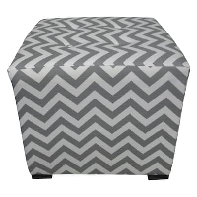 Merton Zig Zag 4-button Tuft Square Ottoman