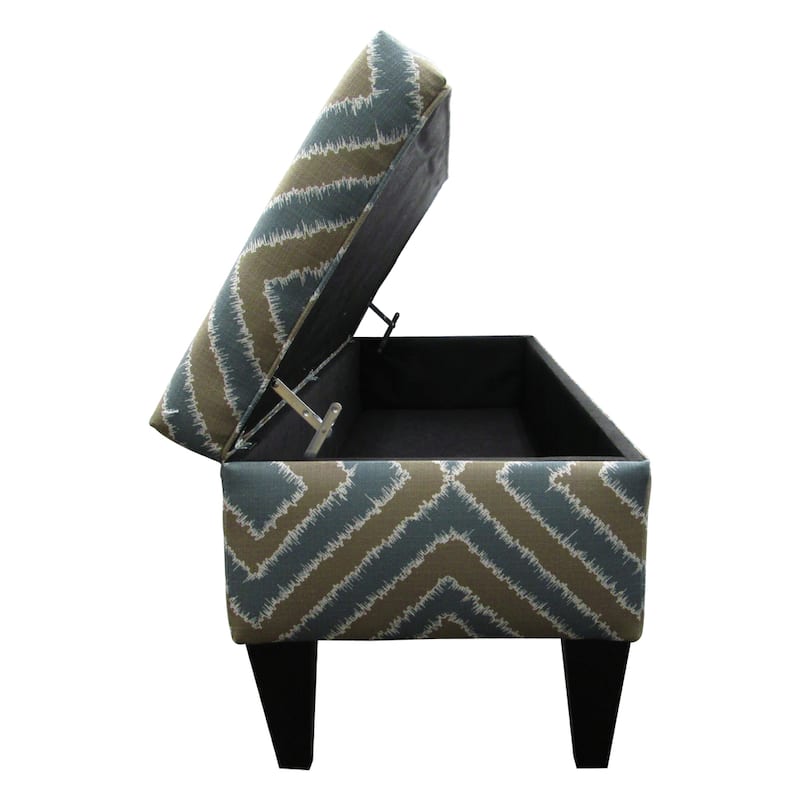 Brooke Nouvea Designer 10-button Tufted Storage Bench - Blue