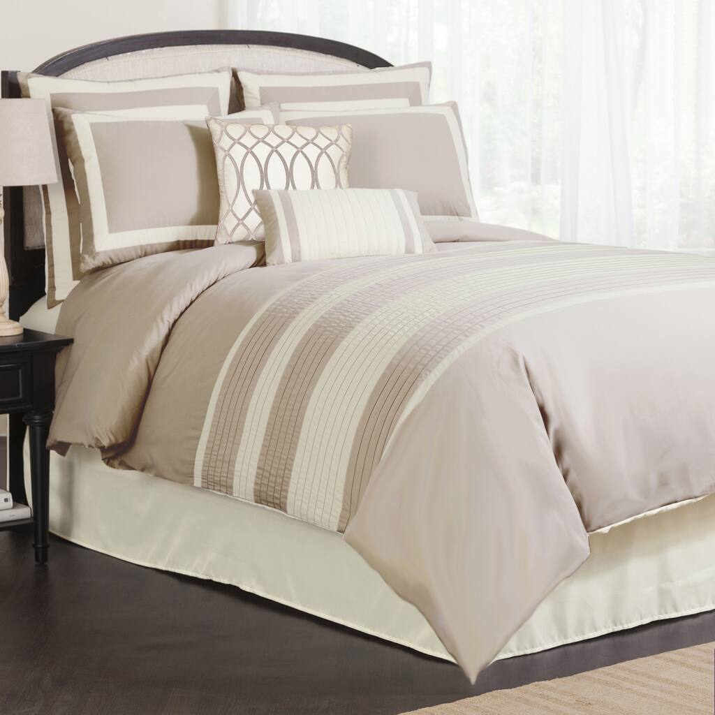 Lush Decor Charming Sand 8-piece Beige Comforter Set