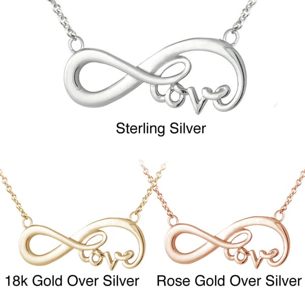 Mondevio Sterling Silver Infinity Love Necklace Mondevio Sterling Silver Necklaces