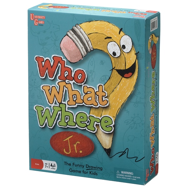 Who? What? Where? Junior Drawing Game UNIVERSITY GAMES Board Games