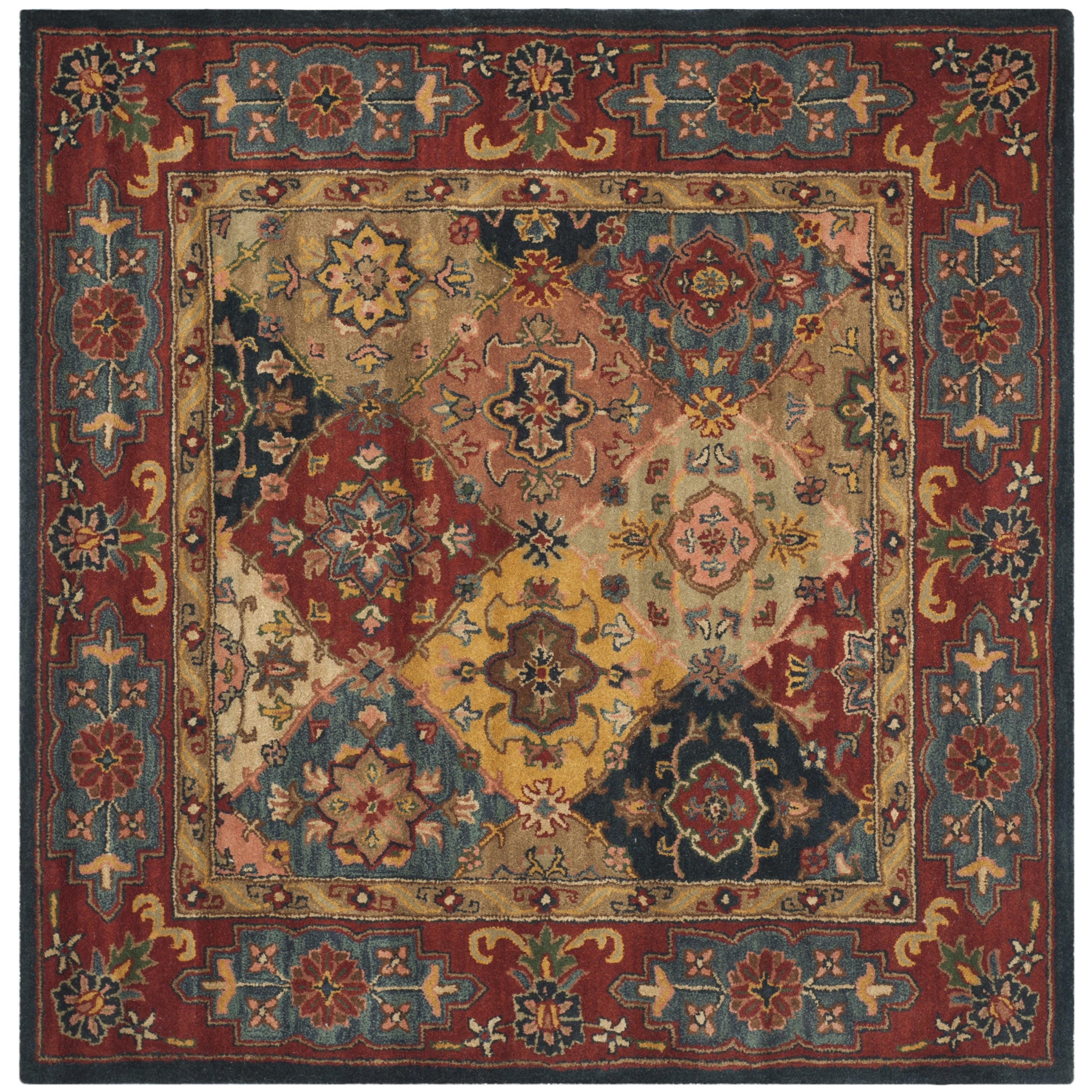 Handmade Heritage Majesty Red Wool Rug (10 Square)