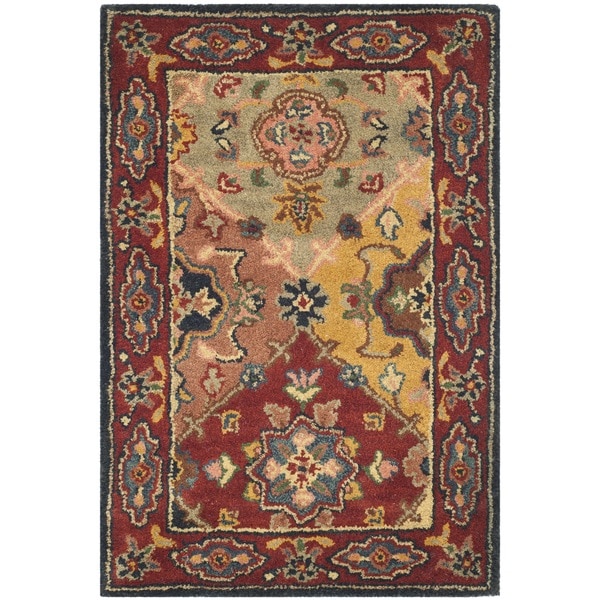 Safavieh Handmade Heritage Timeless Traditional Red Wool Rug - 2'3" x 4'