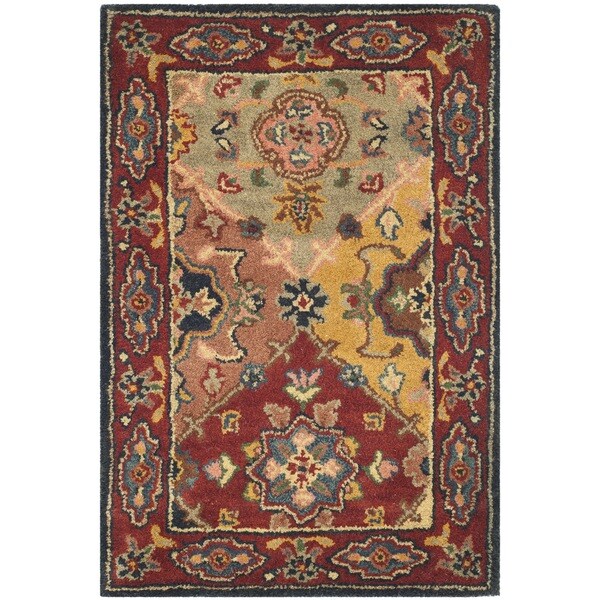 Safavieh Handmade Heritage Timeless Traditional Red Wool Rug - 3' x 5'