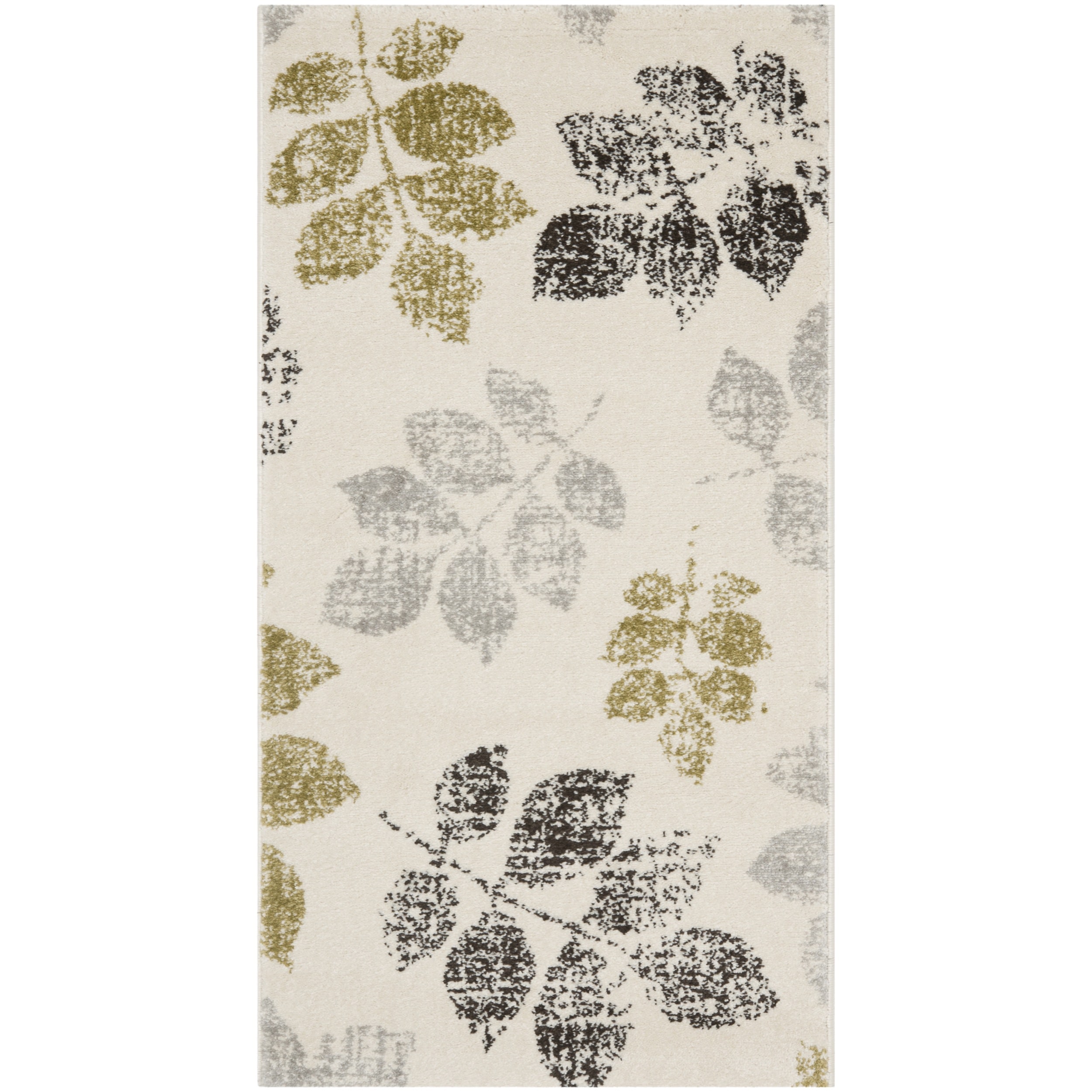 Leaf Print Safavieh Porcello Ivory Rug (27 X 5)