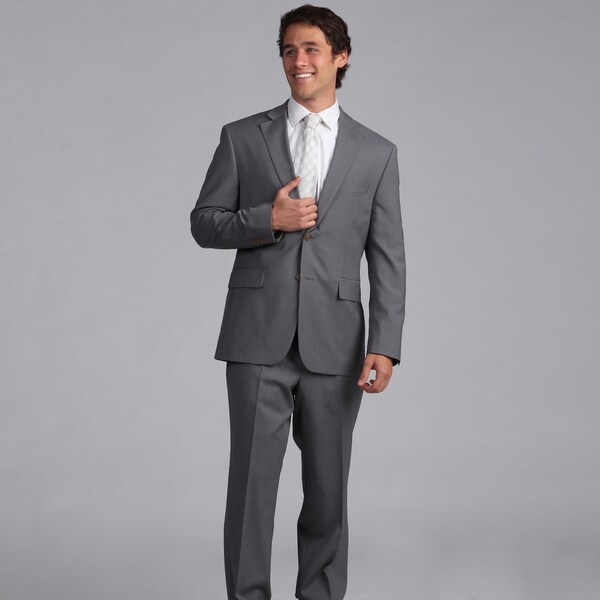 Nautica Men's Light Grey Stripe 2-piece Suit - 15254190 - Overstock.com ...
