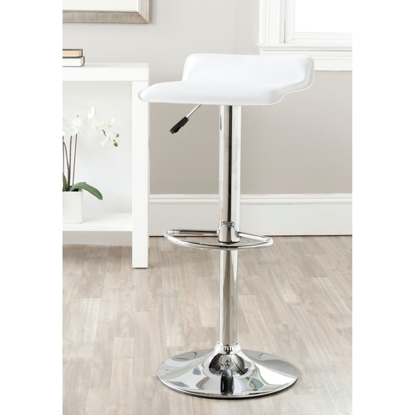 Safavieh Sheba White Adjustable 22-31-inch Swivel Bar Stool - 15.2" x 15.2" x 25.2"