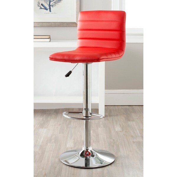 Safavieh Arissa Red Adjule 24 30 Inch Swivel Bar Stool On Safavieh Arissa Red Adjule 24 30 Inch Swivel Bar Stool