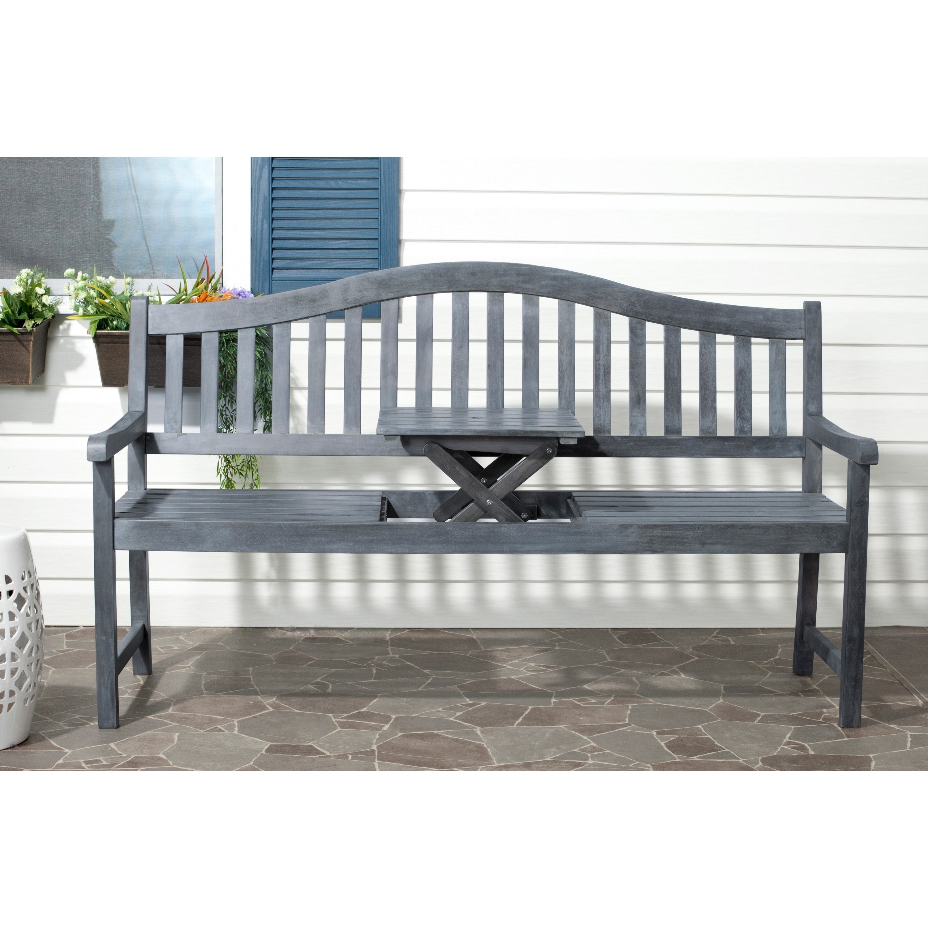 Safavieh Outdoor Mischa Brown Bench Today $311.99 Sale $280.79 Save