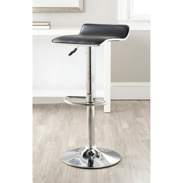Safavieh Chaunda Black Adjustable 22.4-31-inch Swivel Bar Stool - 15.2" x 15.8" x 25.2"