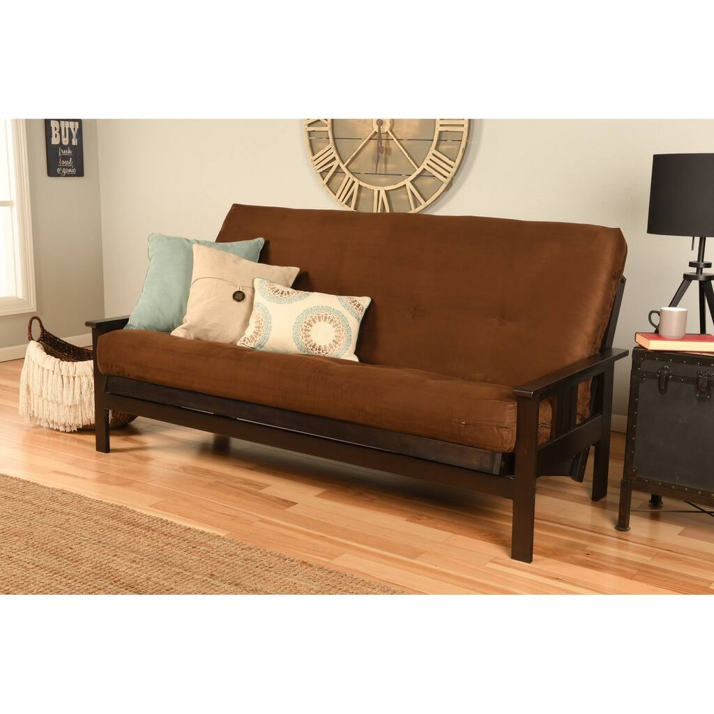 Porch & Den DeSoto Full-size Futon Frame with Microsuede Innerspring Mattress