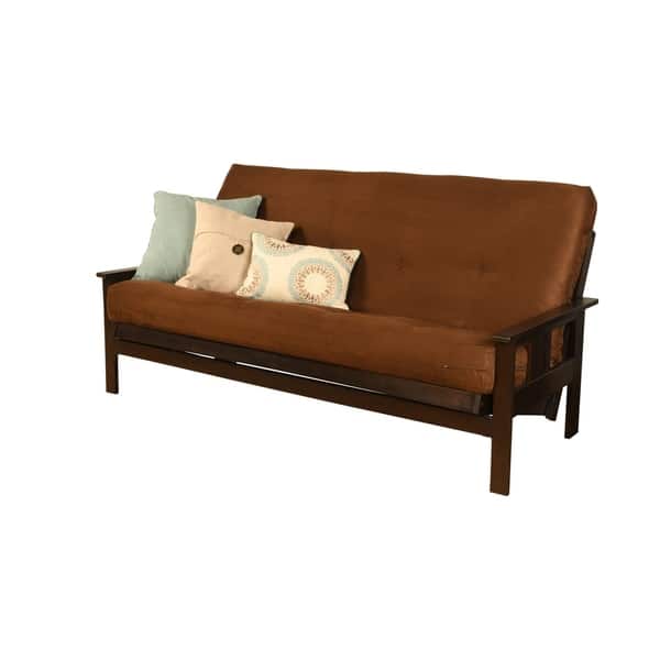 Porch & Den DeSoto Fullsize Futon Frame with Microsuede Innerspring