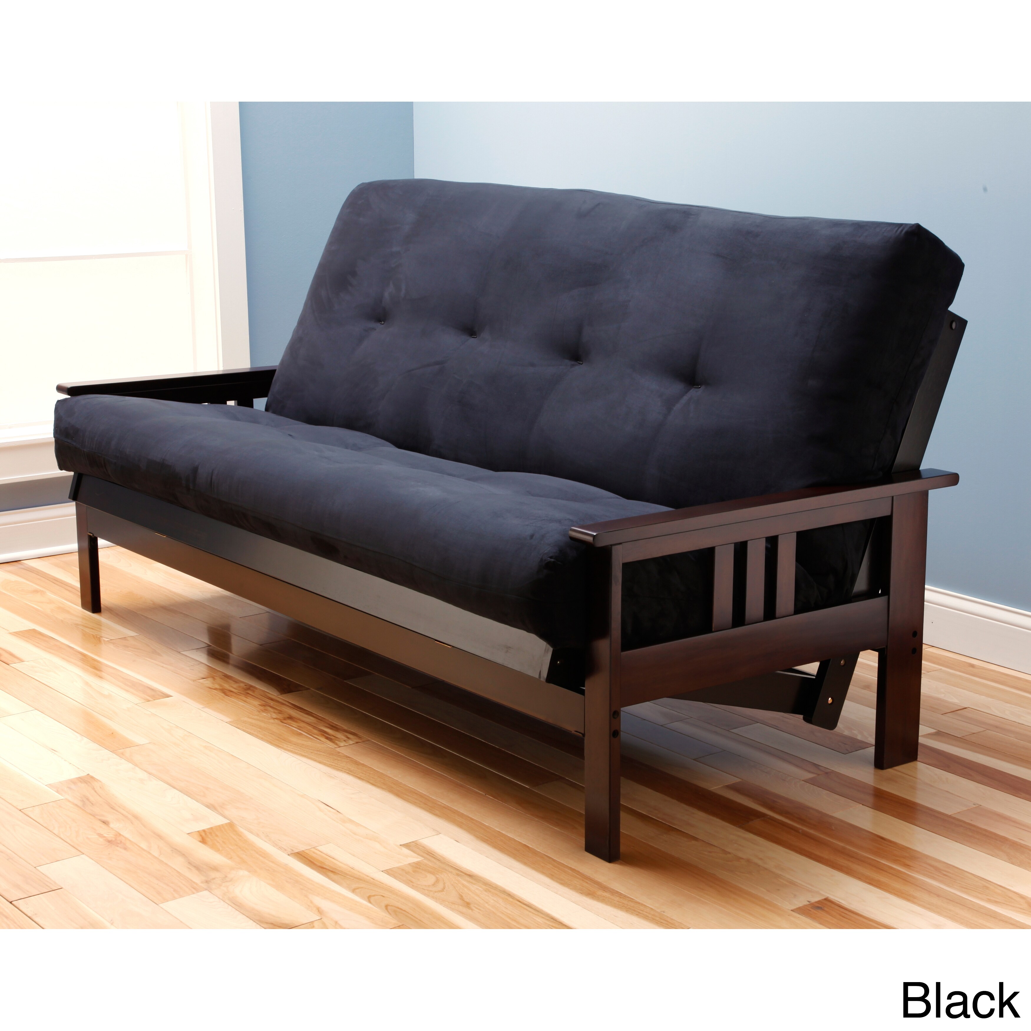 Clay Alder Home Desoto Espresso Wood Full Size Futon Frame Red Blue Clay Alder Home Desoto Espresso Wood Full Size