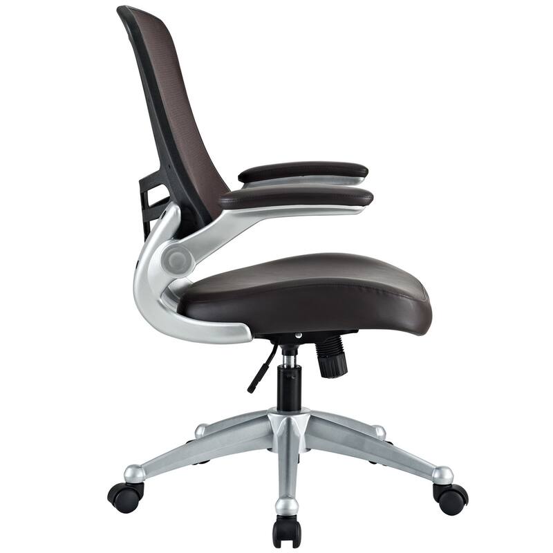 Porch & Den Williamsburg Mesh Back and Leatherette Seat Office Chair