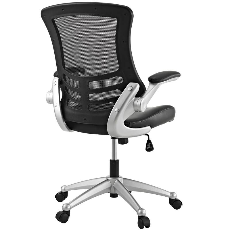 Porch & Den Williamsburg Mesh Back and Leatherette Seat Office Chair