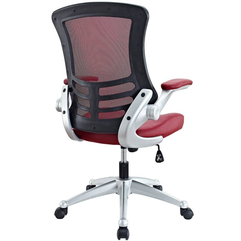 Porch & Den Williamsburg Mesh Back and Leatherette Seat Office Chair