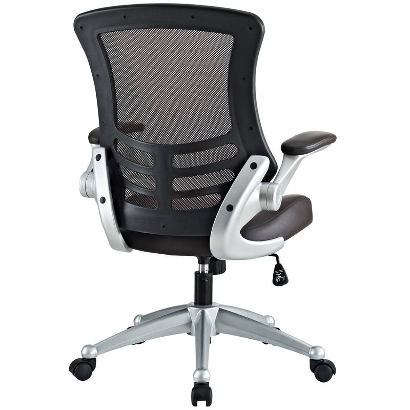 Porch & Den Williamsburg Mesh Back and Leatherette Seat Office Chair