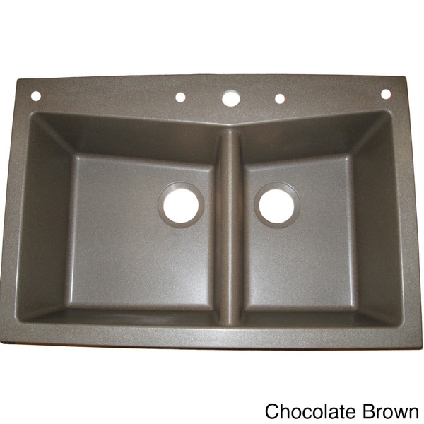 Shop Ukinox Granite 60/ 40 Doublebowl Dropin Topmount Sink Free