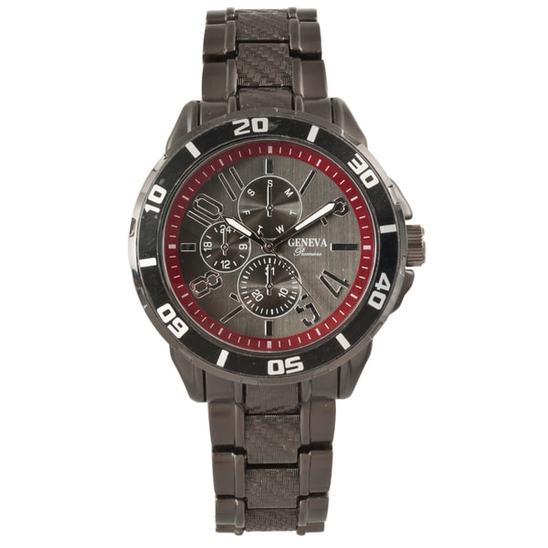 Geneva Premiere Men's Decorative Subdial Grey Watch Geneva Men's Geneva Watches