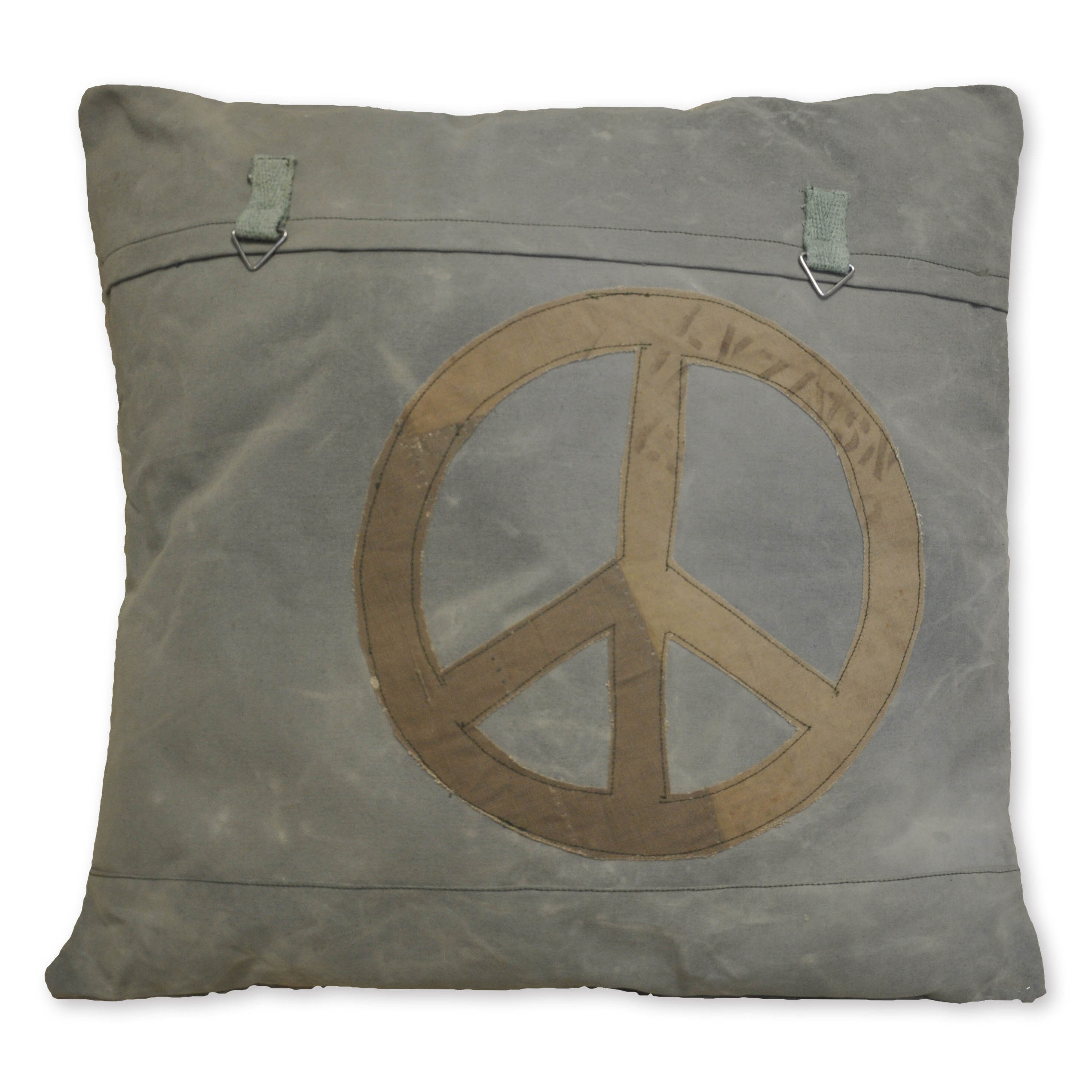 Shop Cottage Home Peace Sign Recycled Canvas Decorative Euro Throw Pillow Overstock 7872950