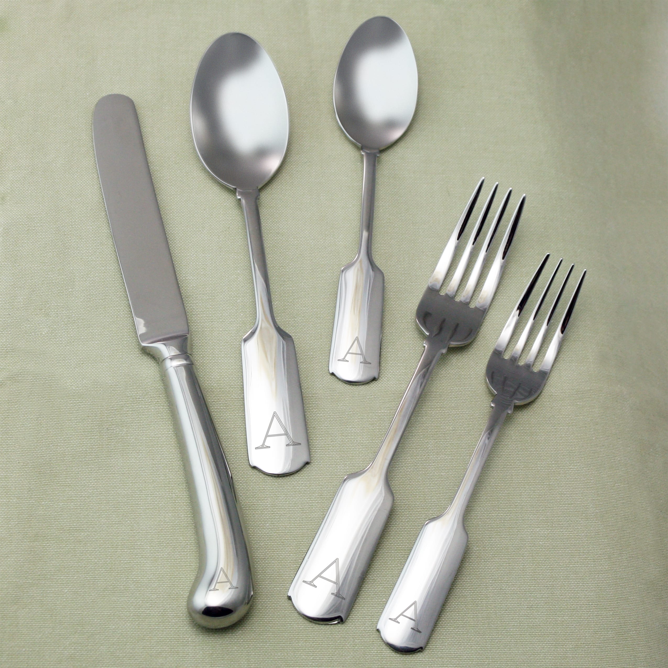 Fenmore Personalized 45 piece Stainless Steel Flatware Set