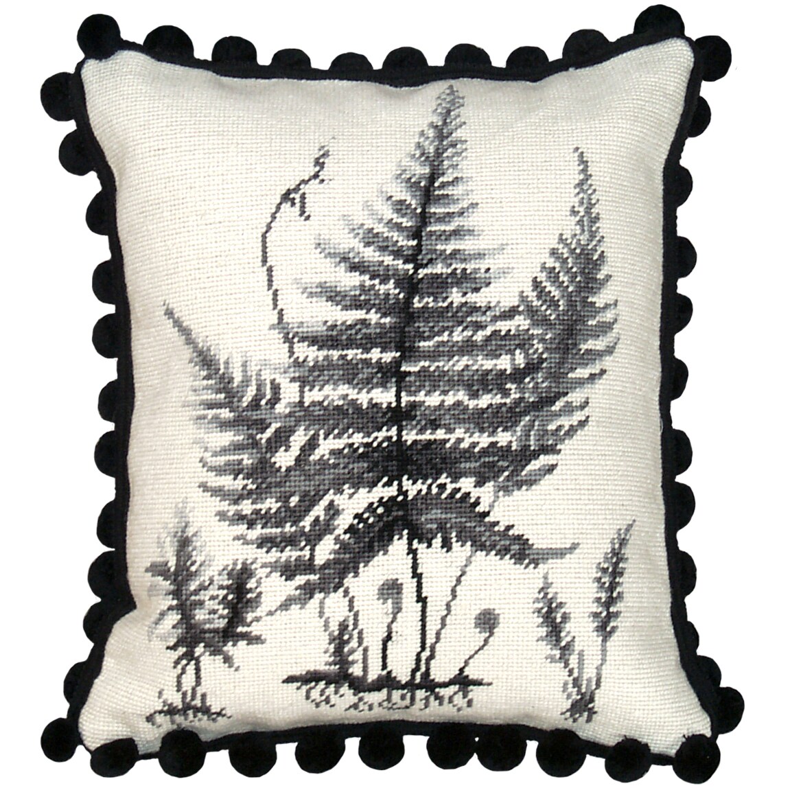 Shop Fern Needlepoint Decorative Pillow Free Shipping On Orders