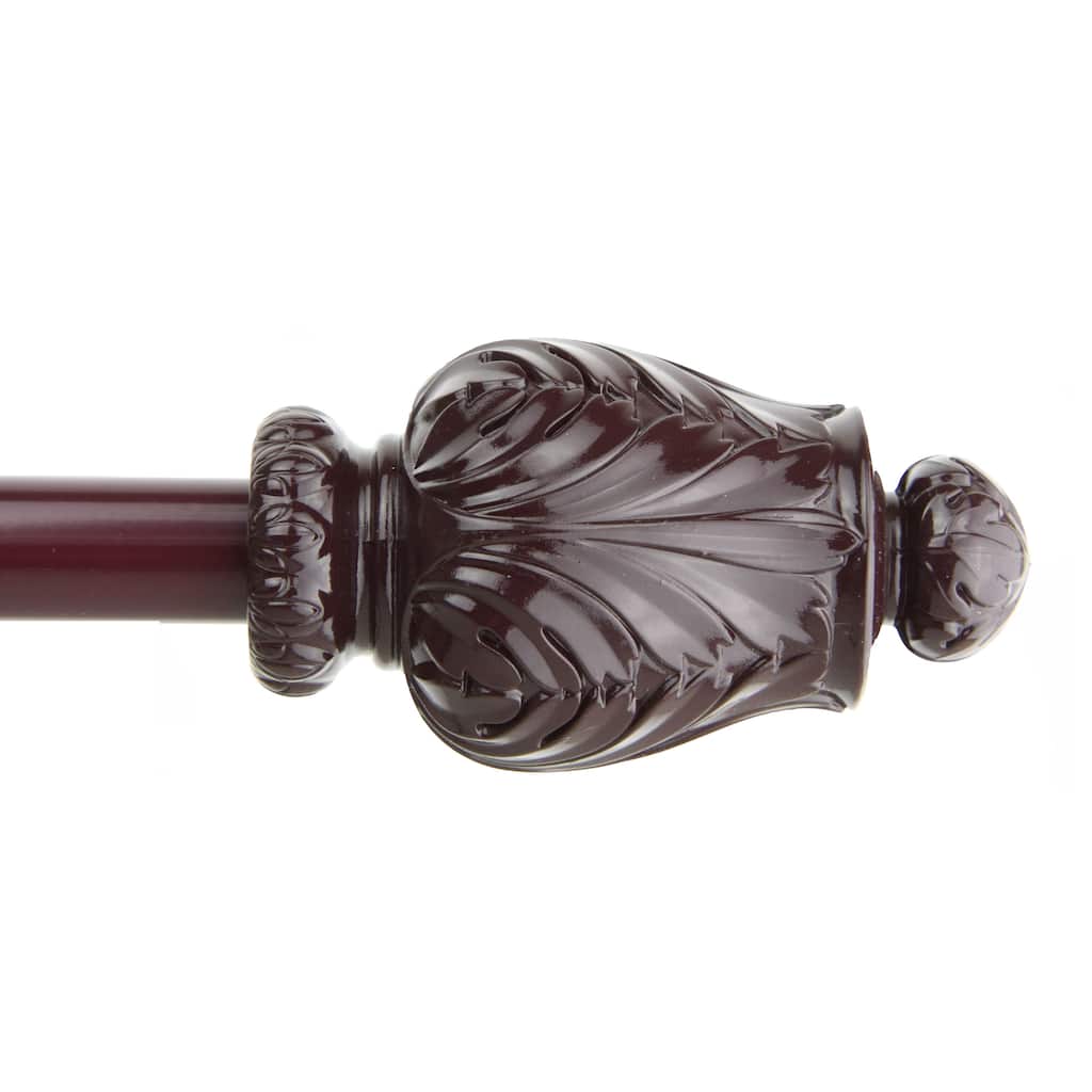 InStyleDesign Mahogany Petal Adjustable Curtain Rod Set