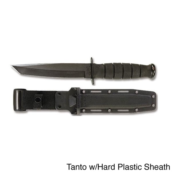 Ka Bar Straight Edge Black Short Tanto Knife KA BAR Knives, Inc Hunting Knives