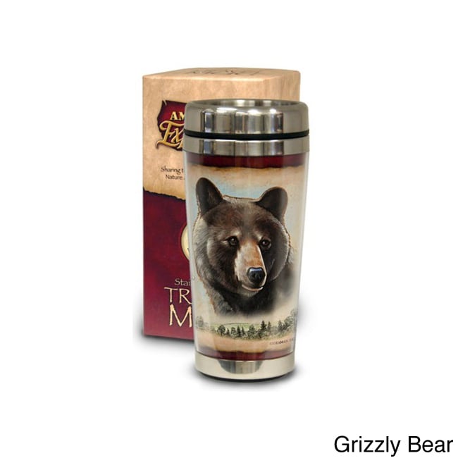 American Expedition Wildlife 16 ounce Steel Travel Mug (MultiDimensions 7.5 inches high x 5.25 inches wide x 2.75 inches deepWeight 0.6 pounds )