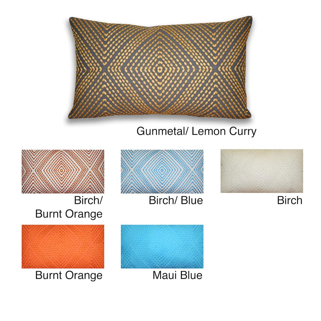 Thro 12x20-inch Alexa Embroidered Pillow