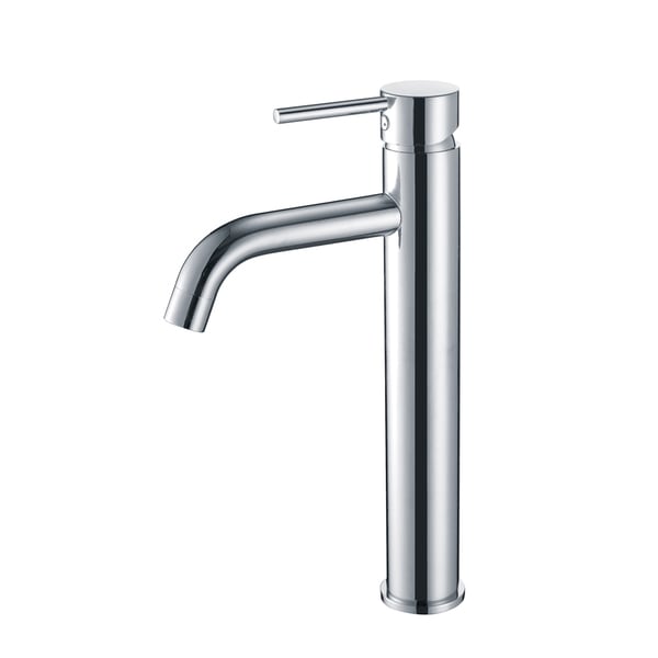 Ruvati Polished Chrome Silver Handle Voda Vessel Sink Faucet Ruvati Bathroom Faucets