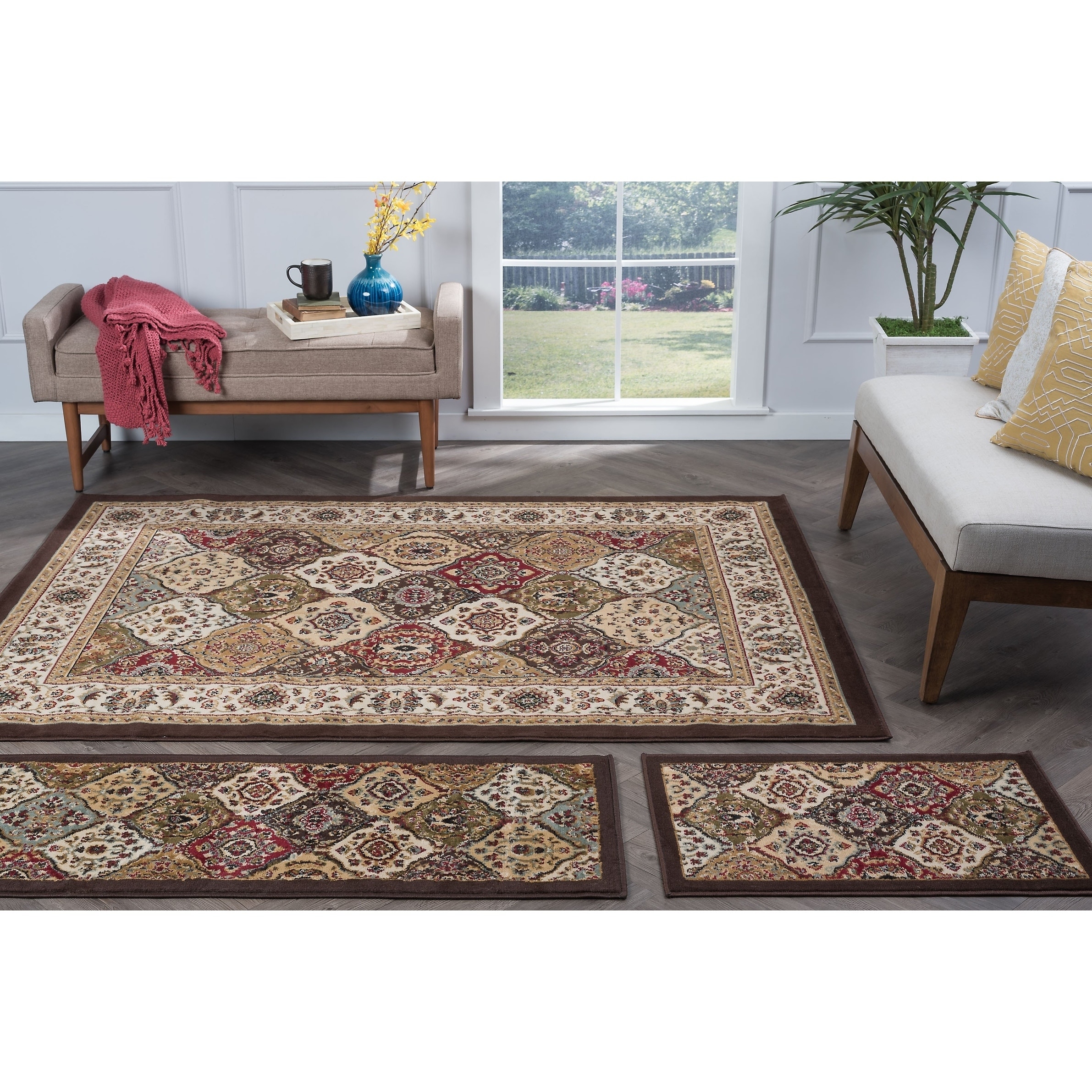 Lagoon Multi 3 piece Area Rug Set