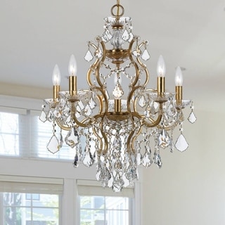 chandelier crystal gold antique light theresa crystorama maria