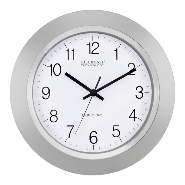 La Crosse Technology WT-3144S 14 Inch Silver Atomic Analog wall clock