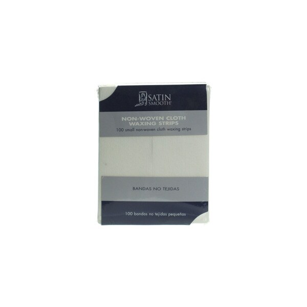 Satin Smooth Small Non Woven Cloth Waxing Strips (Pack of 100) Satin Smooth Body Hair Removal