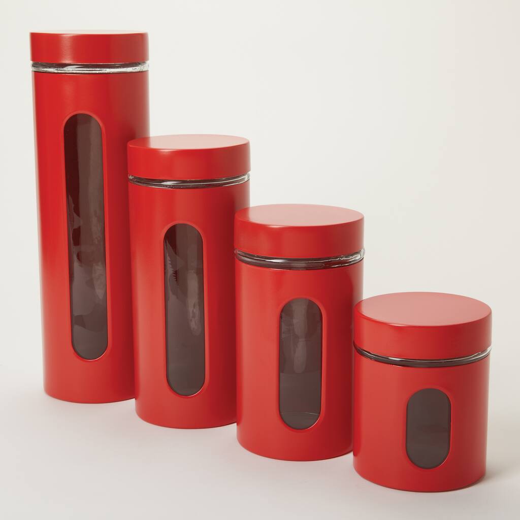 Anchor Hocking 4-piece Palladian Red Stacking Jars