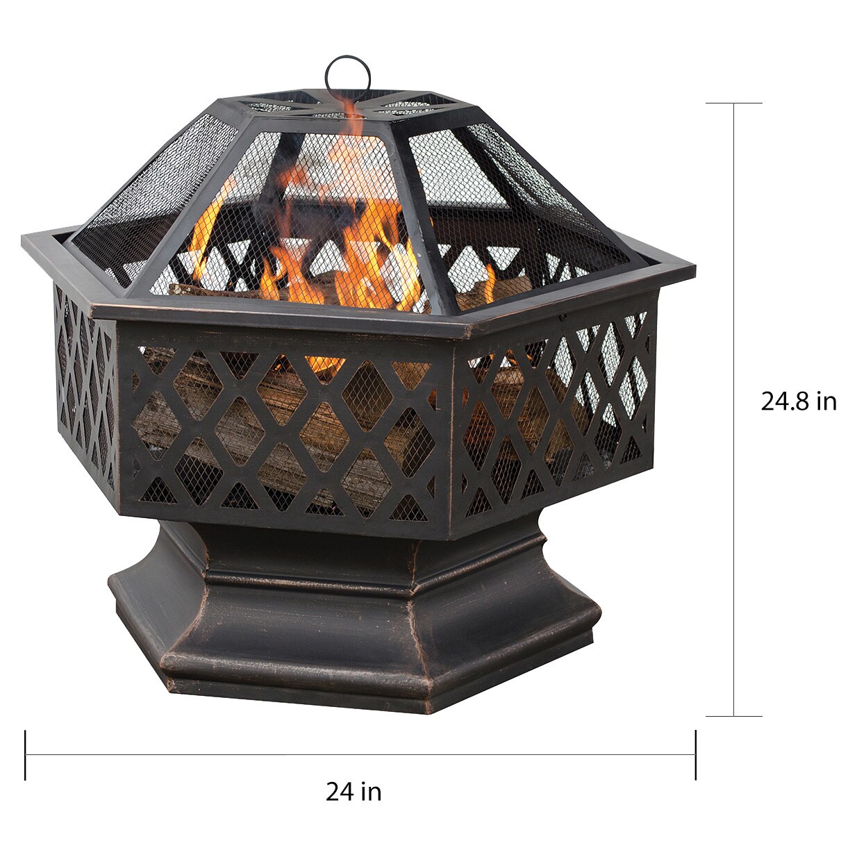 Shop Uniflame Hex Shaped Lattice Fire Pit Overstock 7873827