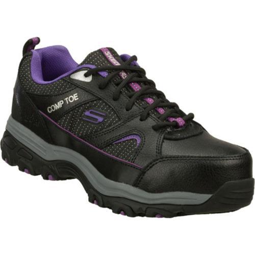 Women's Skechers Work D'lites SR Tottle Black/Purple - Free Shipping ...