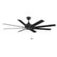 preview thumbnail 1 of 2, Fanimation Levon 63 inch Indoor Ceiling Fan - Black with Black blades