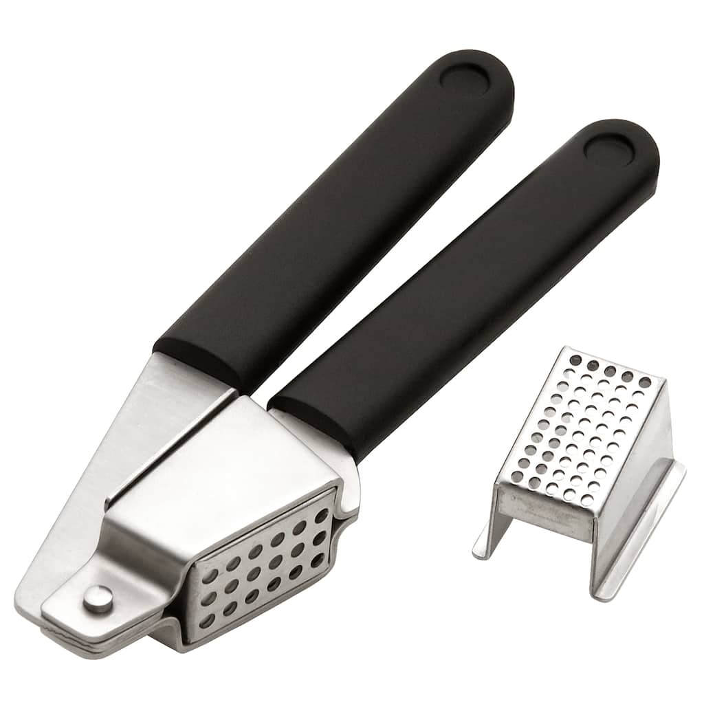 Miu France Stainless Steel Garlic Press Dual Interchangeable Head